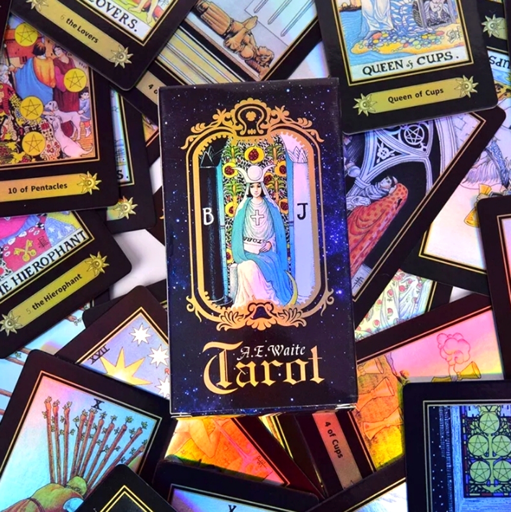 A.E. Waite Tarot Holographic 78 card deck (NEW)